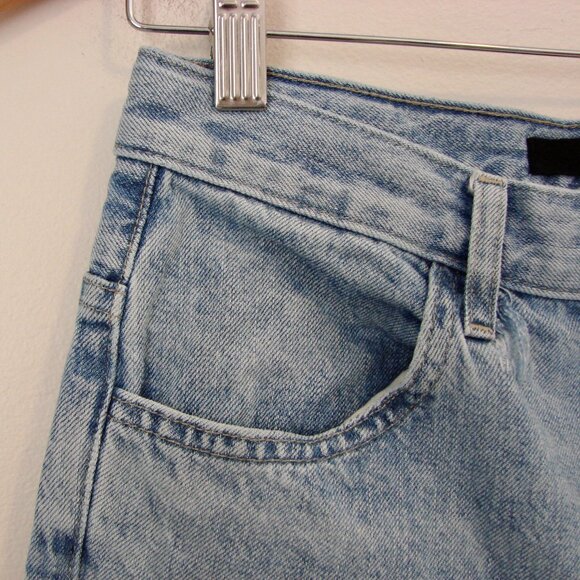 J Brand Joan High Rise Wide Leg Jeans Blissed Out Boho Raw Frayed Hem Tall 26 - Picture 7 of 15